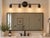Contemporary Contemporary Handcrafted Brass 4-Light Vanity Sconce, Antique Brass Bathroom Mirror & Wall Picture Light For Sale - Image 3 of 12