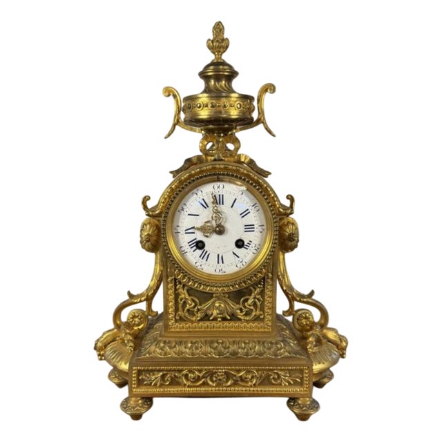 Victorian French Mantle Clock, 1880s For Sale