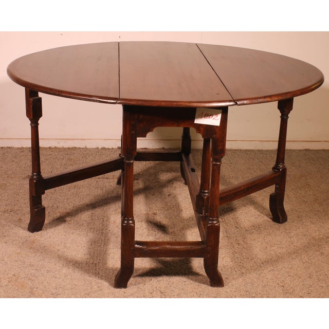 Wood 18th Century Oak Gateleg Table For Sale - Image 7 of 12