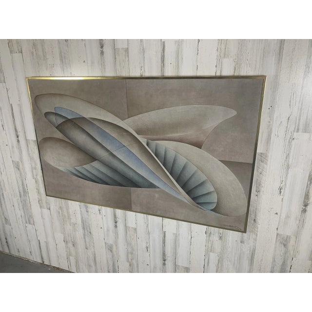 1980s Post Modern Assemblage of Painted Felt For Sale - Image 5 of 10