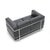 Metal LC2 2-Seater Sofa by Le Corbusier for Cassina, 1970s For Sale - Image 7 of 16