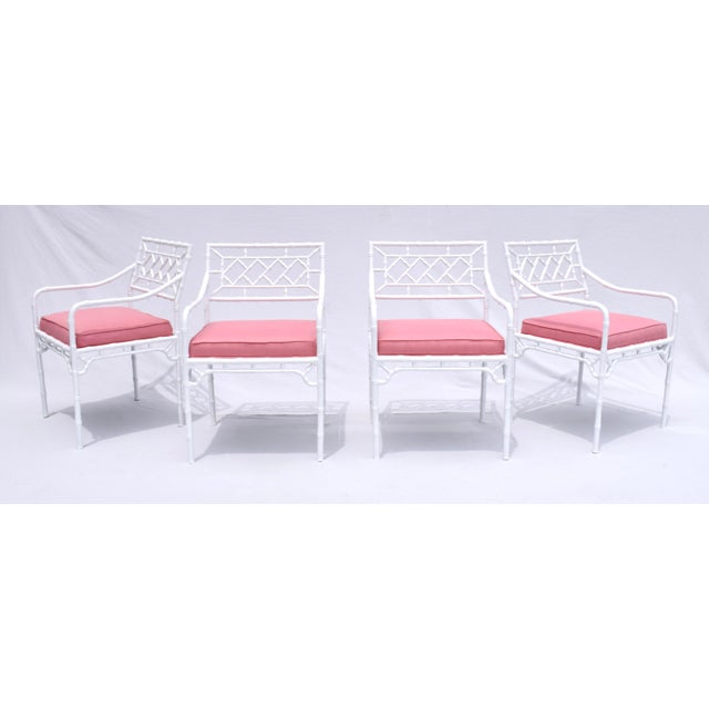 Phyllis Morris 1960s Faux Bamboo Dining Table Set by Phyllis Morris, Restored For Sale - Image 4 of 13