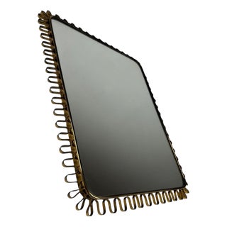 Brass Mirror in the style of Josef Frank, 1950s For Sale