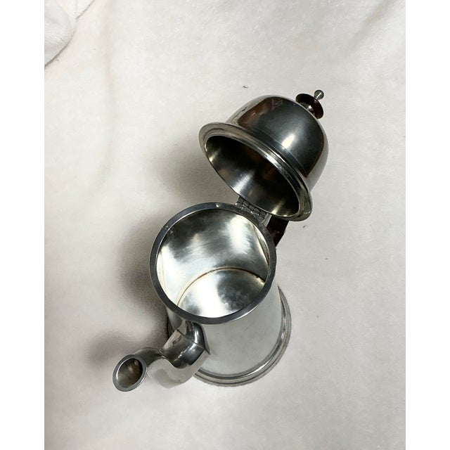 Mid 20th Century Vintage John Somers Brazil Pewter Hot Water Milk Tea Pot - Polished For Sale - Image 5 of 12