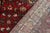 Red Shabby Chic Persian Floral Red/Ivory Wool&Silk Runner Rug- 3'5'' X 7'0'' For Sale - Image 8 of 10