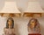 Italian Table Lamps Capodimonte Porcelain King Tut and Cleopatra Gold Lamps - A Pair For Sale - Image 12 of 17