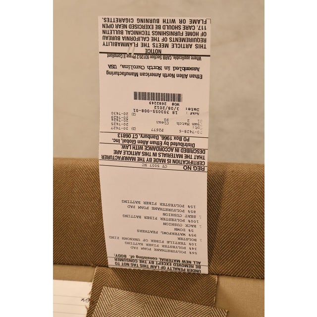 Ethan Allen Upholstered Custom Sectional Sofa With Chaise For Sale - Image 18 of 18