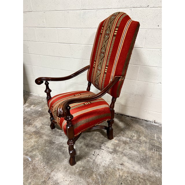 English Vintage Open Arm English Chair For Sale - Image 3 of 11