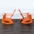 Modern Room & Board Emmet Orange Outdoor Rocking Chair Pair and Table Set For Sale - Image 3 of 9