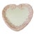 Vintage 1989 Angora / Haldon Group "Pink Stripe" Ribbon Bow Heart Platter - Rare 14" For Sale
