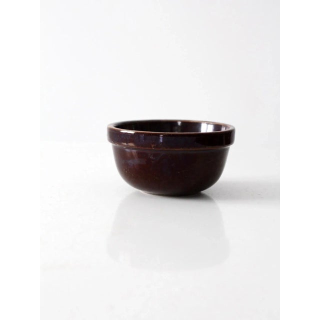 Early 20th Century Antique Brown Stoneware Bowl For Sale - Image 5 of 8