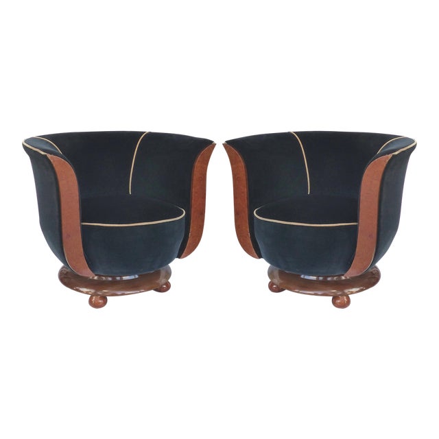Art Deco Club Chairs Chairish