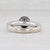 Movado Cultured Black Pearl Diamond Ring 18k White Gold Size 5.75 Solitaire For Sale - Image 4 of 8