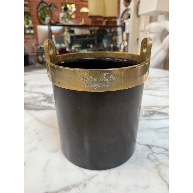Metal Vintage Italian Champagne Ice Bucket For Sale - Image 7 of 8