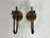 Industrial Grag Studios Handcrafted Brass Frame Wall Sconces + Glass Shades, Pair For Sale - Image 3 of 12