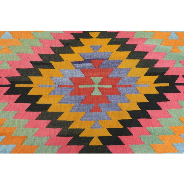 1960s Vintage Turkish Antalya Nomads Kilim Rug For Sale - Image 10 of 13