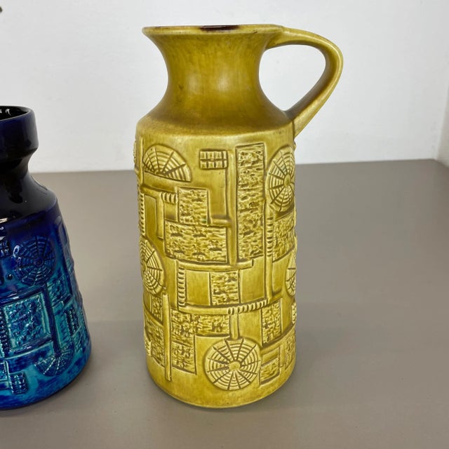 Fat Lava Op Art Pottery Vases from BAY Ceramics, Germany, 1970s, Set of 2 For Sale - Image 10 of 18