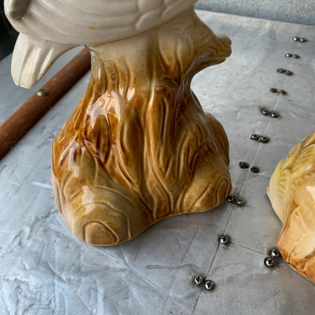 1990s Brazilian Colorful Ceramic Bird Figurines- a Pair For Sale - Image 6 of 9