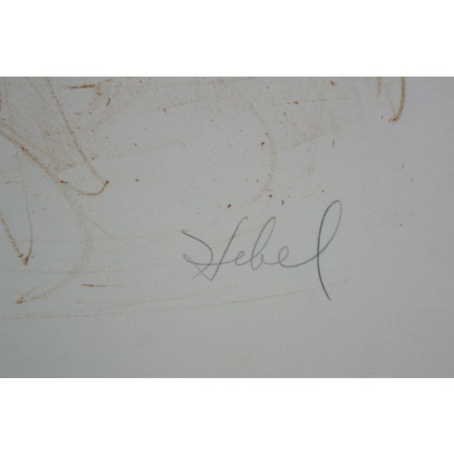 Printmaking Materials 1975 Edna Hibel Signed Artist's Proof Portrait of a Young Girl Chris 25" For Sale - Image 7 of 10