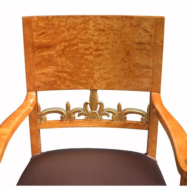 Wood Early 19th Century Pair of Neoclassical Armchairs For Sale - Image 7 of 10