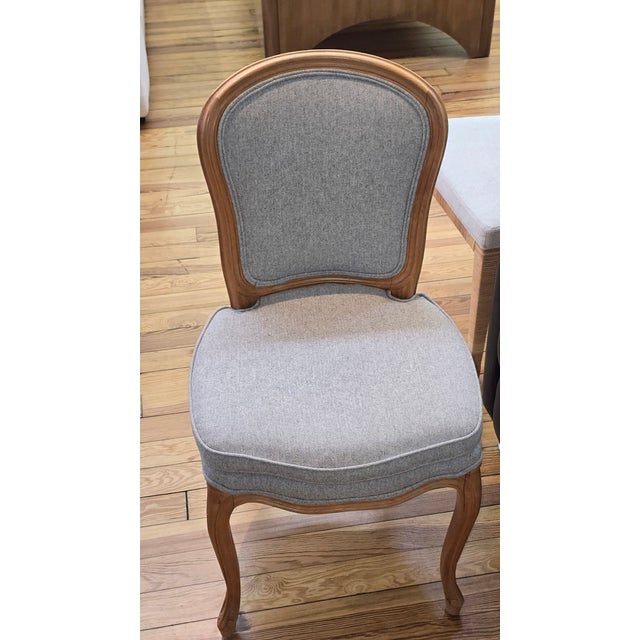 Modern Custom Side Chairs. Italian Frame, Newly Reupholstered. Set of 2 For Sale - Image 3 of 6