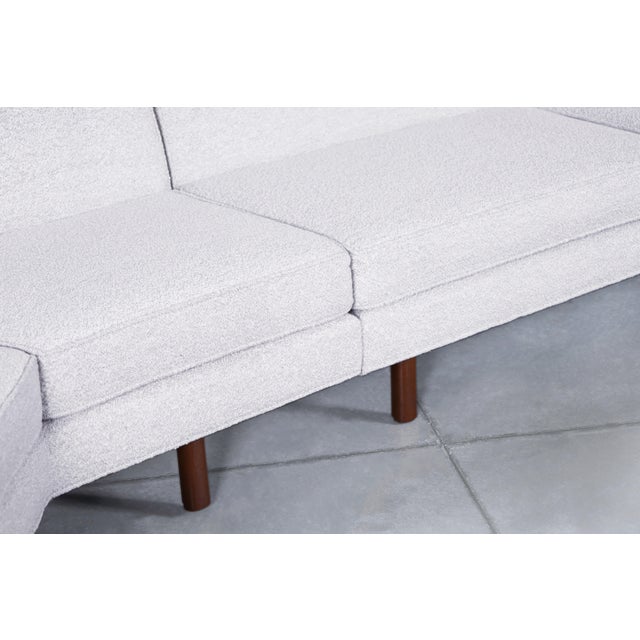 Mid-Century Walnut Sectional Sofa W/ Ottoman by Edward Wormley for Dunbar For Sale In Los Angeles - Image 6 of 14