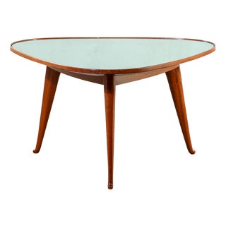 Wood and Glass Coffee Table attributed to Osvaldo Borsani, 1950s For Sale