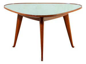 Wood and Glass Coffee Table attributed to Osvaldo Borsani, 1950s