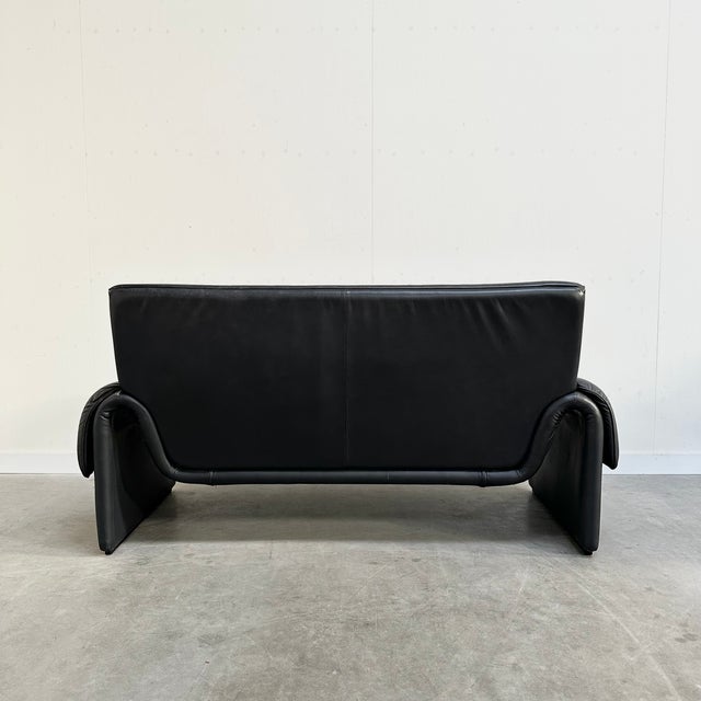 1980s DS 2011 2-Seater Sofa in Black Leather from de Sede, Switzerland, 1980s For Sale - Image 5 of 10