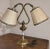 Mid-Century Modern Mid-Century Modern Double Armed Shaded Brass Student Banker Desk Lamp For Sale - Image 3 of 7
