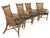 Chinoiserie Set of 4 Asian Chinoiserie Faux Bamboo Armchairs With Sculptural Metal Fish Motifs For Sale - Image 3 of 17