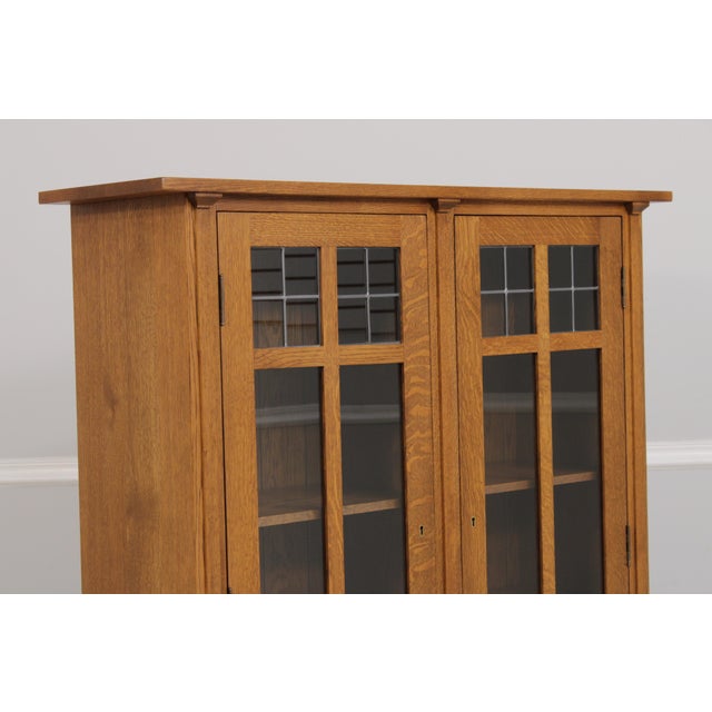 Brown Stickley Mission Oak Arts & Crafts Bookcase For Sale - Image 8 of 16