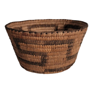Early 20th Century Hand Made Geometric Woven Basket