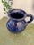 Dark blue ceramic pottery pitcher. Made in Italy.