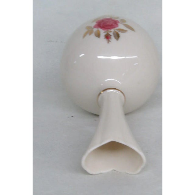 Lenox Roselyn Rhodora Porcelain Pink Rose With Gold Trim Bud Vase For Sale In Miami - Image 6 of 11