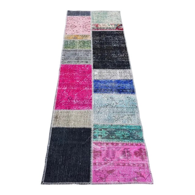 Mid 20th Century Floor Oushak Faded Carpet For Sale