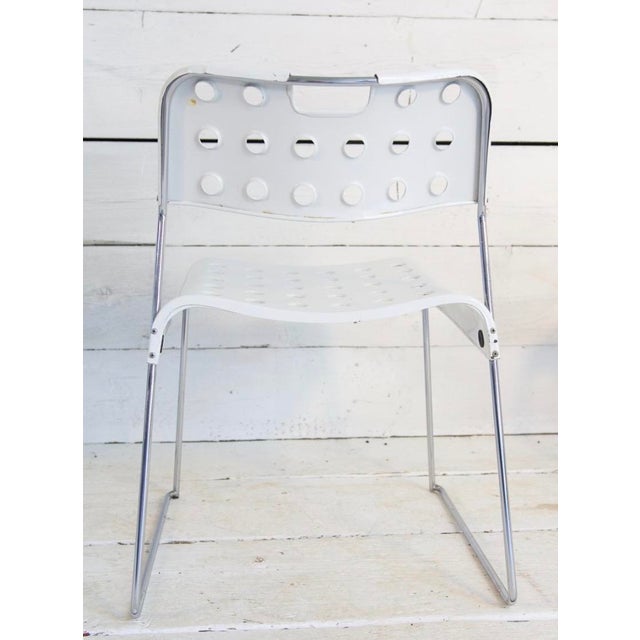 White Omstak Chairs by Rodney Kinsman for Bieffeplast, 1970s, Set of 4 For Sale - Image 3 of 7
