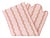 Misette Monaco Stripe Embroidered Linen Runner, Pink For Sale