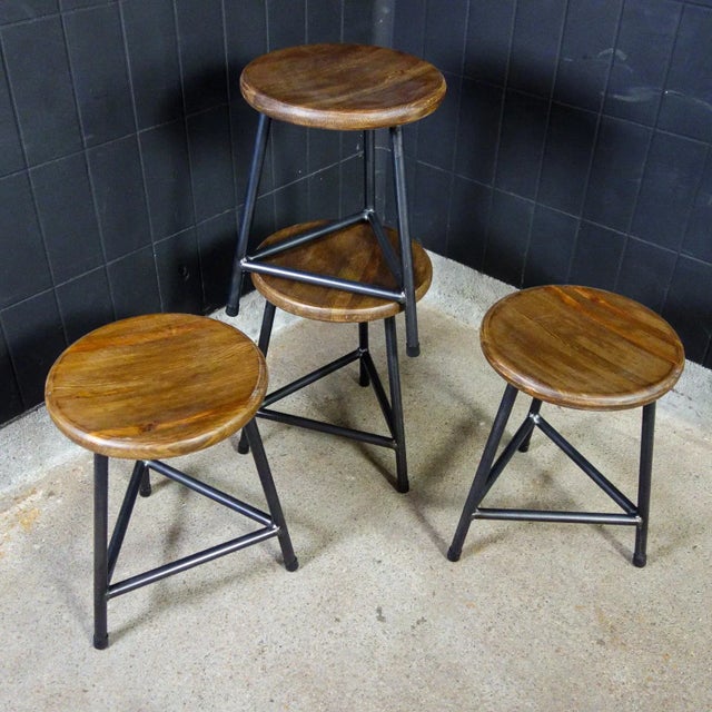 Industrial Tripod Stool from Vivre For Sale - Image 11 of 11