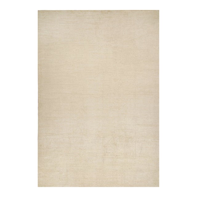 Rug & Kilim’s Solid Beige-Brown Rug in Tone-on-Tone Contemporary Style -13'x19' For Sale