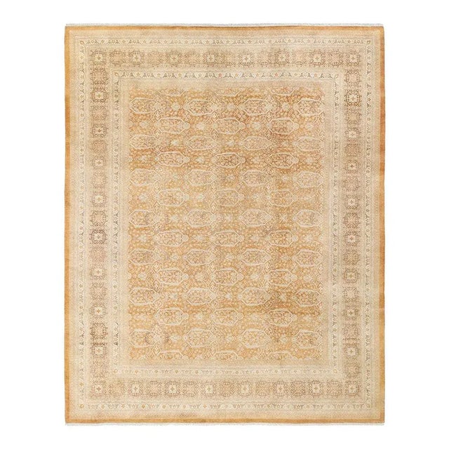 Mogul Collection Hand-Knotted Area Rug - Brown 9' 4" x 11' 5" For Sale - Image 4 of 4