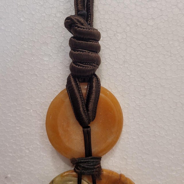 Chinese Jade, Agate and Silk Necklace For Sale - Image 17 of 18