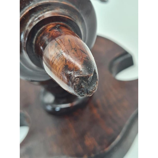 Wood Antique Wall Hook in Wood and Metal, 1890s For Sale - Image 7 of 12