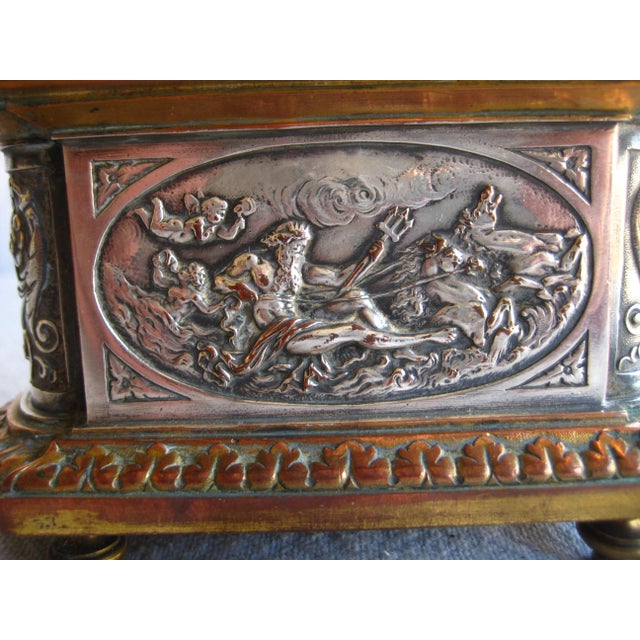 Mid 18th Century French Napoleon III Silver Plate Jewelry Box For Sale - Image 6 of 10