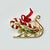 1960s 1960s Vintage Boho Chic Americana Candy Cane & Sleigh Christmas Brooch. For Sale - Image 5 of 6