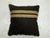 Black Turkish Mohair Rug Pillow For Sale - Image 4 of 5