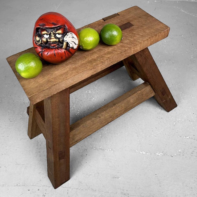 Vintage Wooden Step Stool, 1980s For Sale - Image 4 of 11