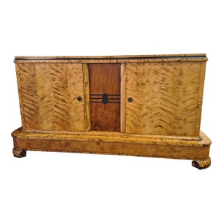 Art Deco 1930's - 40's Biedermeier Sideboard or Credenza, Has Key For Sale
