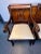 Mid-Century Modern 1940's Reupholstered Mahogany Kilsmos Lyre Back Dining Chairs (6) For Sale - Image 3 of 11