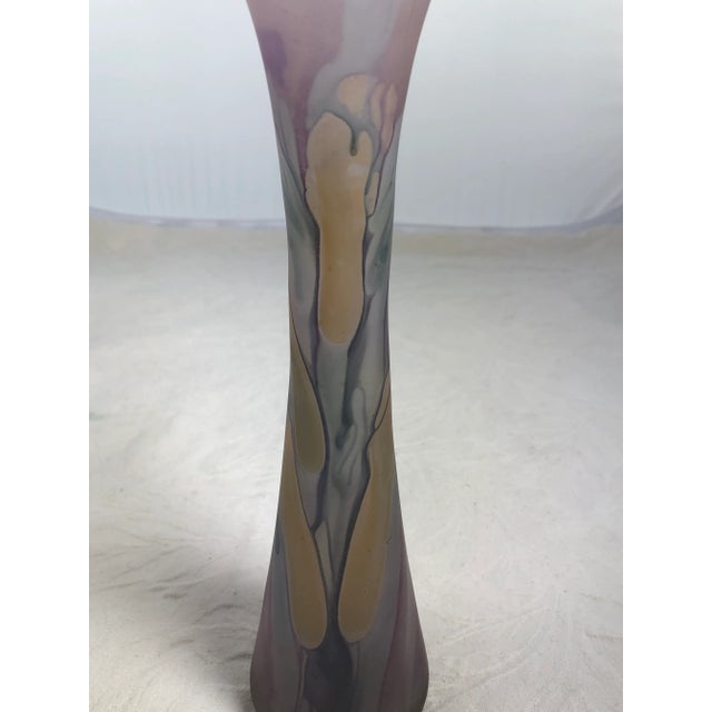 1950s Ilanit Hand Painted Tall Vase For Sale - Image 4 of 7